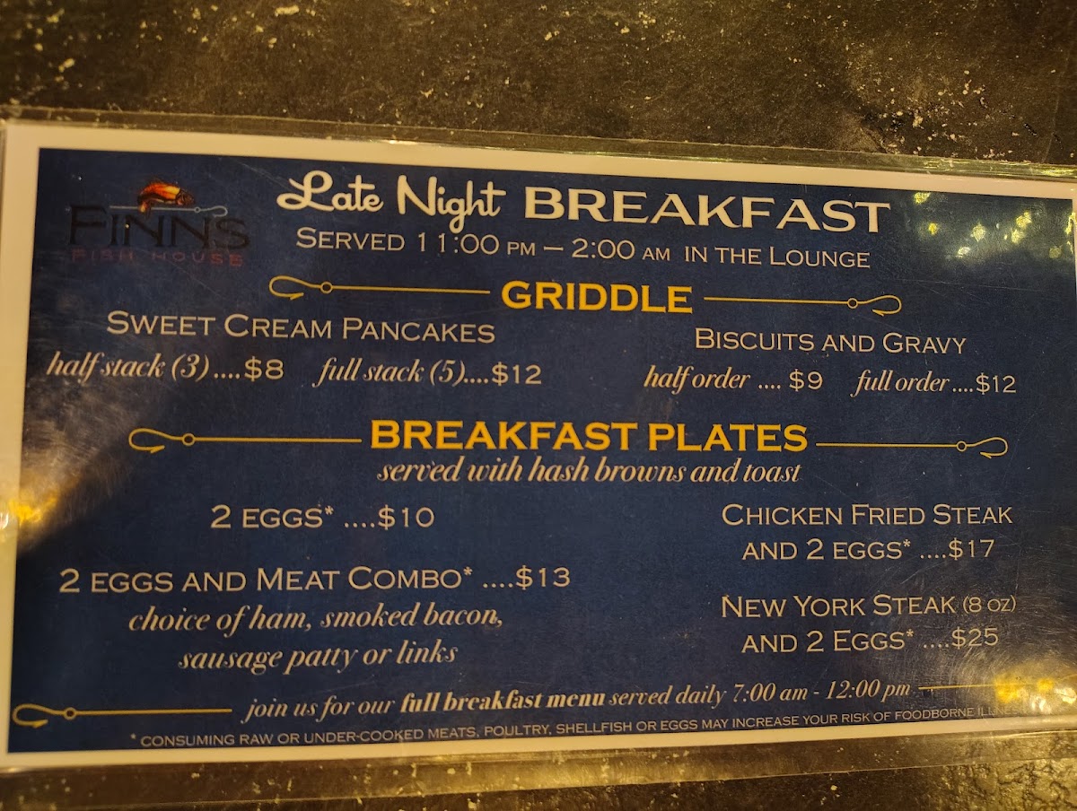 Finn's Fish House Menu - Image 2