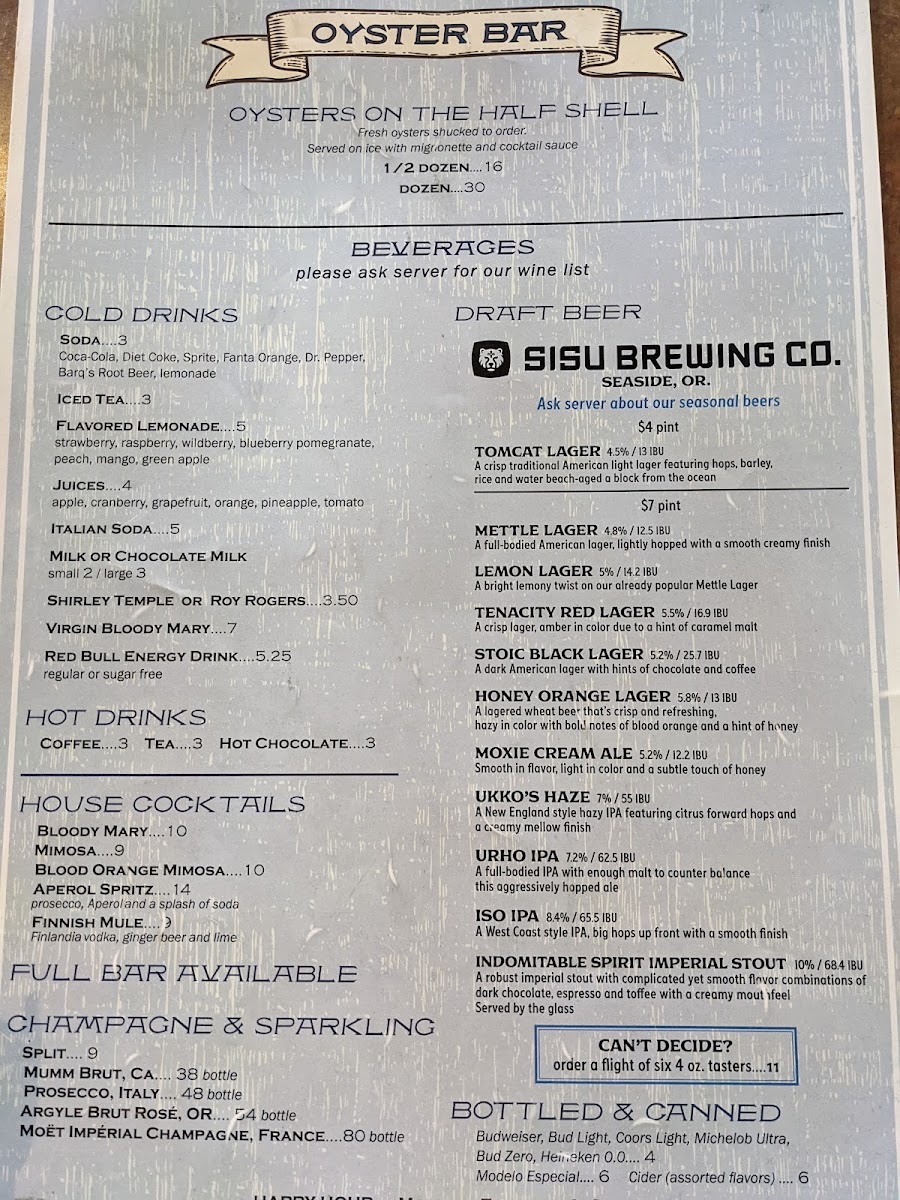 Finn's Fish House Menu - Image 6